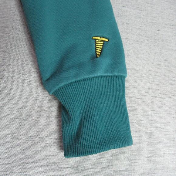 Skrued Sweatshirt Mens Small Teal Cream Music Punk Skater Hip Hop Emo Pullover - Picture 6 of 14